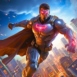Flying hero man iron hero suit 图标
